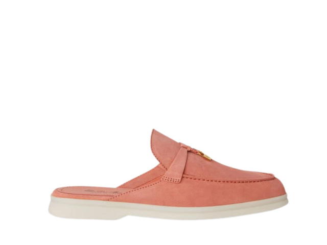Loro Piana Loro Piana Babouche Charms Walk Loafers In Suede Sorbet Pink (W) - view 1