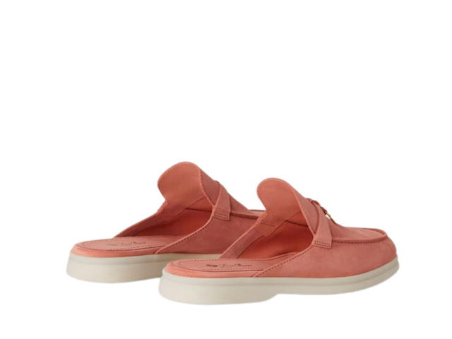 Loro Piana Loro Piana Babouche Charms Walk Loafers In Suede Sorbet Pink (W) - view 3