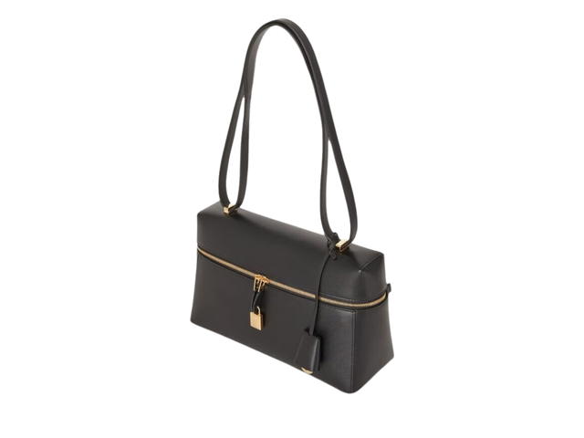 Loro Piana Loro Piana Extra Bag L27 In Smooth Calfskin With Golden Metal Hardware Black - view 2