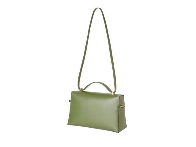 Loro Piana Loro Piana Extra Bag L27 In Smooth Calfskin With Golden Metal Hardware Dark Lichen Green - view 2