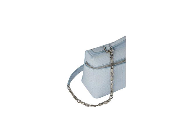 Loro Piana Loro Piana Extra Pocket L19 In Ayers Snakeskin With Silver Colour Hardware Light Blue Belle - view 3