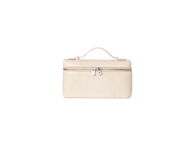 Loro Piana Loro Piana Extra Pocket L19 In Ayers Snakeskin With Sun Gold Colour Hardware Himalaya Rose - view 1