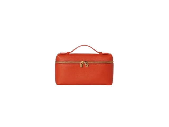 Loro Piana Loro Piana Extra Pocket L19 In Grained Calfskin With Golden Metal Hardware Kyoto Orange - view 1