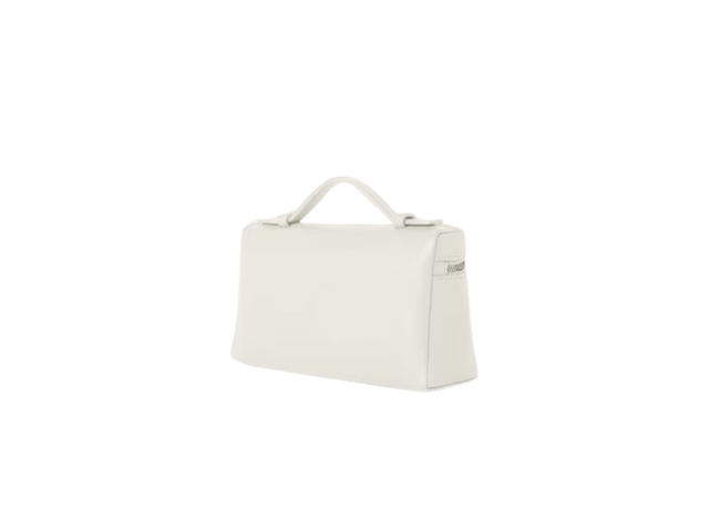 Loro Piana Loro Piana Extra Pocket L19 In Grained Calfskin With Silver Metal Hardware Whisper White - view 2