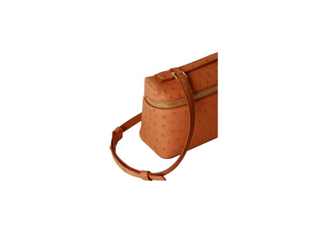 Loro Piana Loro Piana Extra Pocket L19 In Ostrich Leather With Golden Metal Hardware Cognac - view 3
