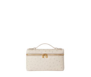 Buy Loro Piana Extra Pocket L19 In Ostrich Leather With Golden Metal Hardware Light Travertine-Sungold at Sasom – Authentic and Ready to Ship