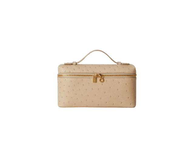 Loro Piana Loro Piana Extra Pocket L19 In Ostrich Leather With Golden Metal Hardware Oryx - view 1