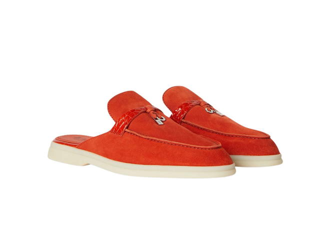 Loro Piana Loro Piana Nautical Charms Walk Babouche Loafers Orange Flame (W) - view 2