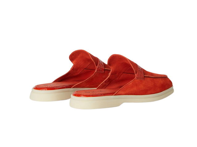 Loro Piana Loro Piana Nautical Charms Walk Babouche Loafers Orange Flame (W) - view 3