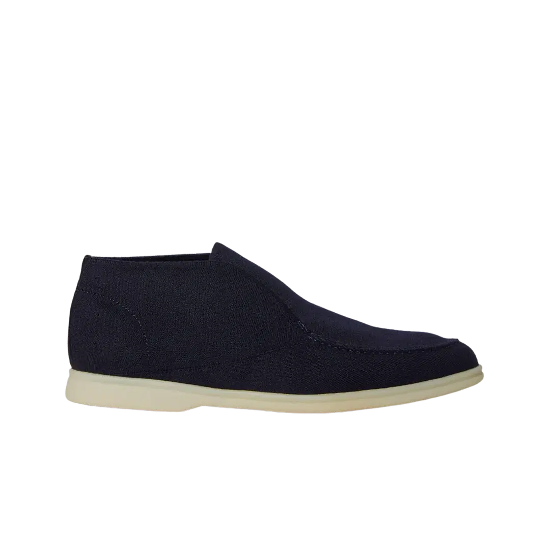 Loro Piana Loro Piana Open Knitted Walk Ankle Boot Navy Blue