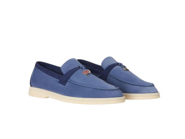 Loro Piana Loro Piana Summer Charms Walk Suede Calfskin Blue - view 2