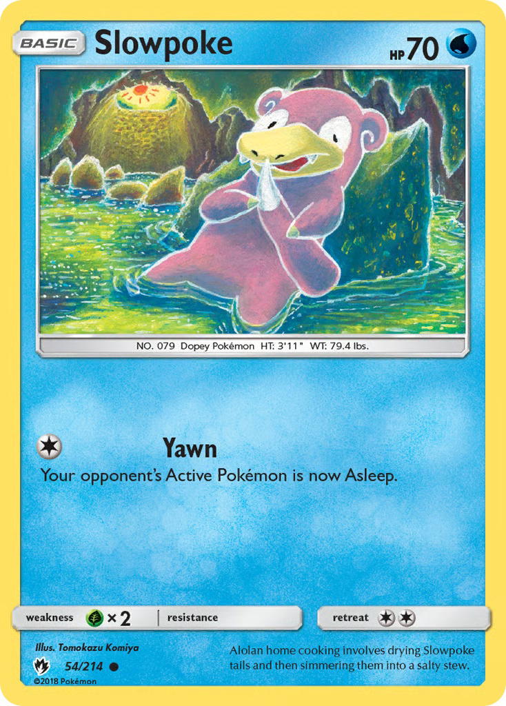 Pokemon Pokemon Slowpoke C [LOT 54/214] Sun & Moon "Lost Thunder" [ReverseHolo] (EN)