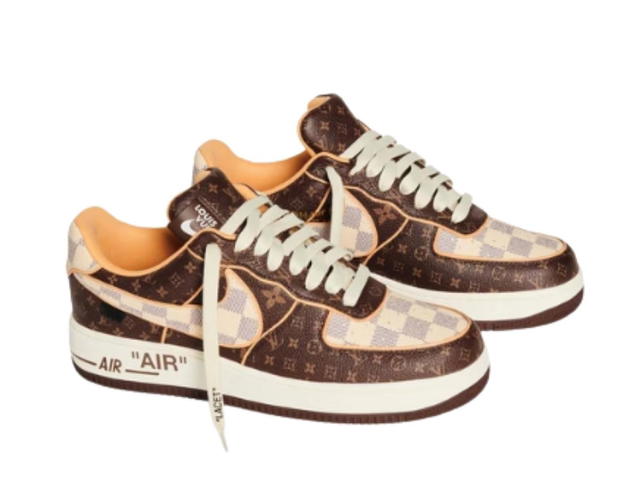 Louis Vuitton Louis Vuitton Nike Air Force 1 Low Monogram Brown Damier Azur - view 2