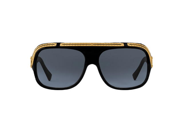 Louis Vuitton Louis Vuitton 1.0 Millionaires Sunglasses In Black-Gold Toned Hardware With Black Lenses - view 1