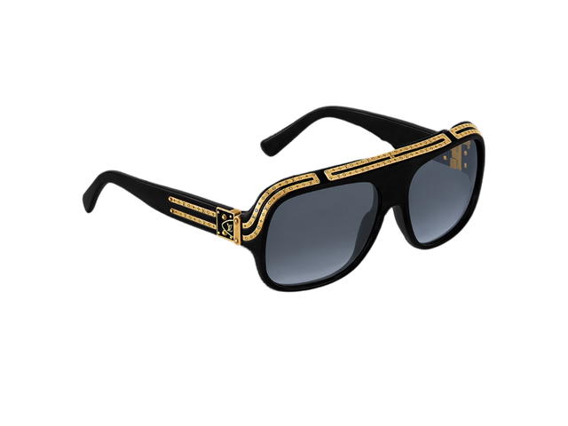 Louis Vuitton Louis Vuitton 1.0 Millionaires Sunglasses In Black-Gold Toned Hardware With Black Lenses - view 2