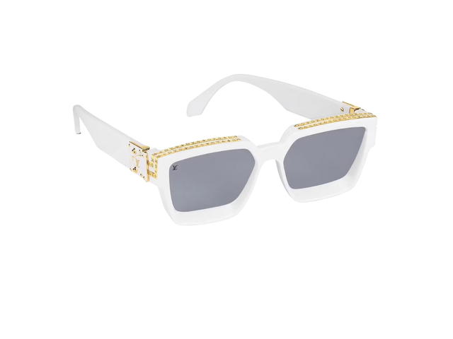 Louis Vuitton Louis Vuitton 1.1 Millionaires Sunglasses In Acetate Frame With Silver Lenses White (Asia Sizing) - view 2