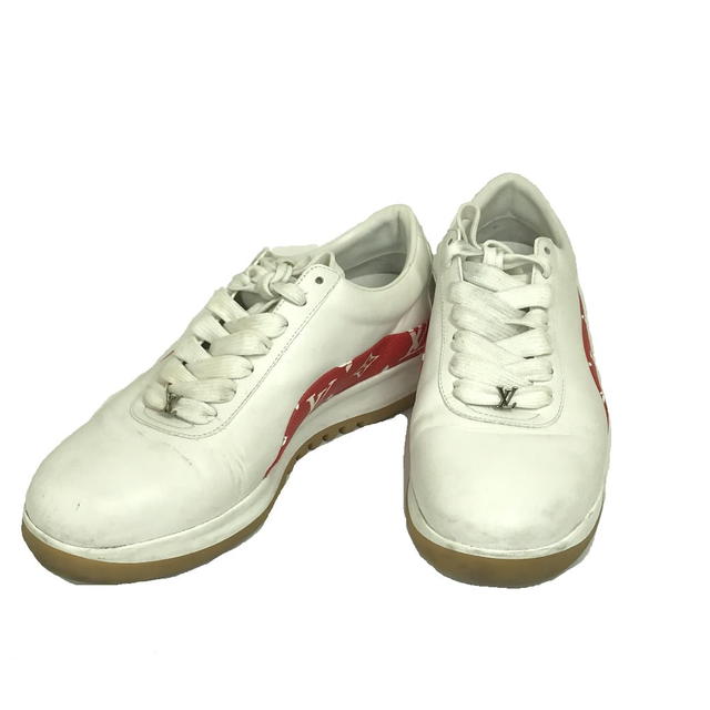 Louis Vuitton LOUIS VUITTON 1A3EQ5 Monogram Run away Supreme sneakers Leather 6 2/1 White/Red - view 1