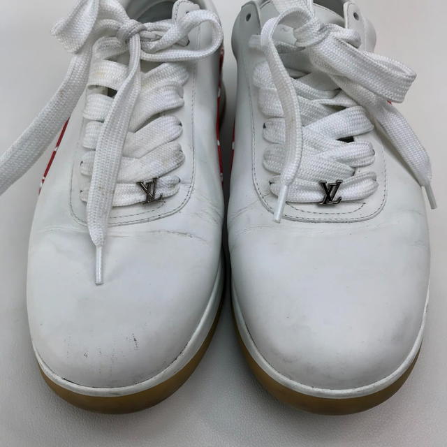 Louis Vuitton LOUIS VUITTON 1A3EQ5 Monogram Run away Supreme sneakers Leather 6 2/1 White/Red - view 2