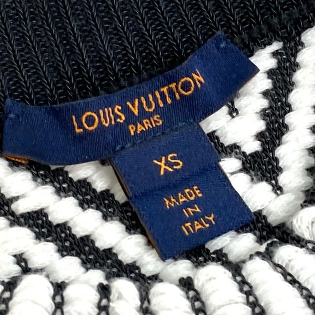 Louis Vuitton LOUIS VUITTON 1A3XJH Chevron stitch Jacquard Pullover tops knit White x Black - view 4