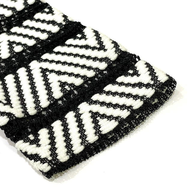 Louis Vuitton LOUIS VUITTON 1A3XJH Chevron stitch Jacquard Pullover tops knit White x Black - view 5