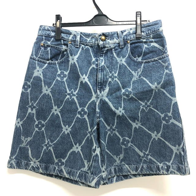 Louis Vuitton LOUIS VUITTON 1AFQFD Monogram print Denim Shorts Half Jeans Bottoms Pants - view 2
