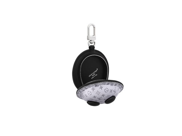 Louis Vuitton Louis Vuitton Alien Bag Charm In Monogram Leather And Canvas With Silver Hardware Grey - view 2