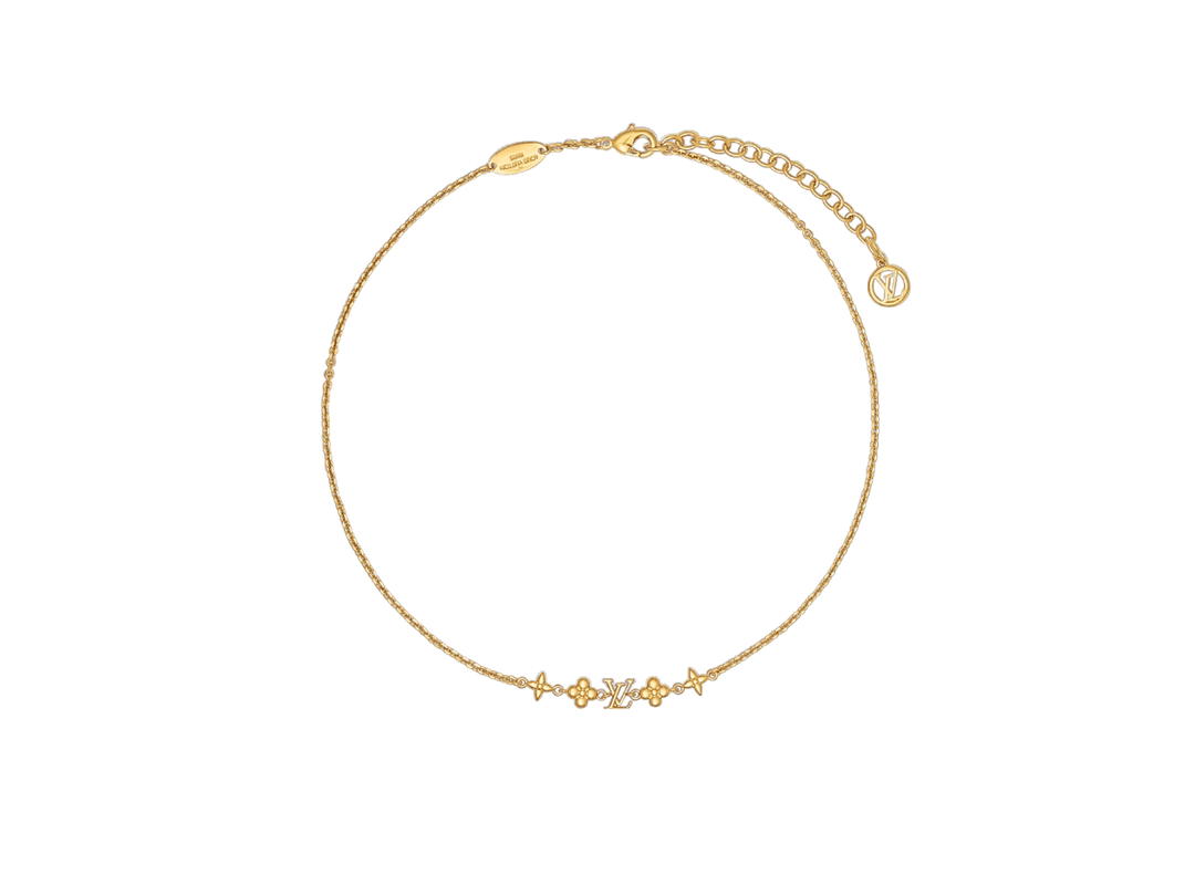 Louis Vuitton Louis Vuitton Baby Louis Necklace In Metal With LV Circle Charm Gold-Color Finish