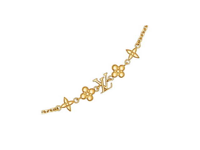 Louis Vuitton Louis Vuitton Baby Louis Necklace In Metal With LV Circle Charm Gold-Color Finish - view 2