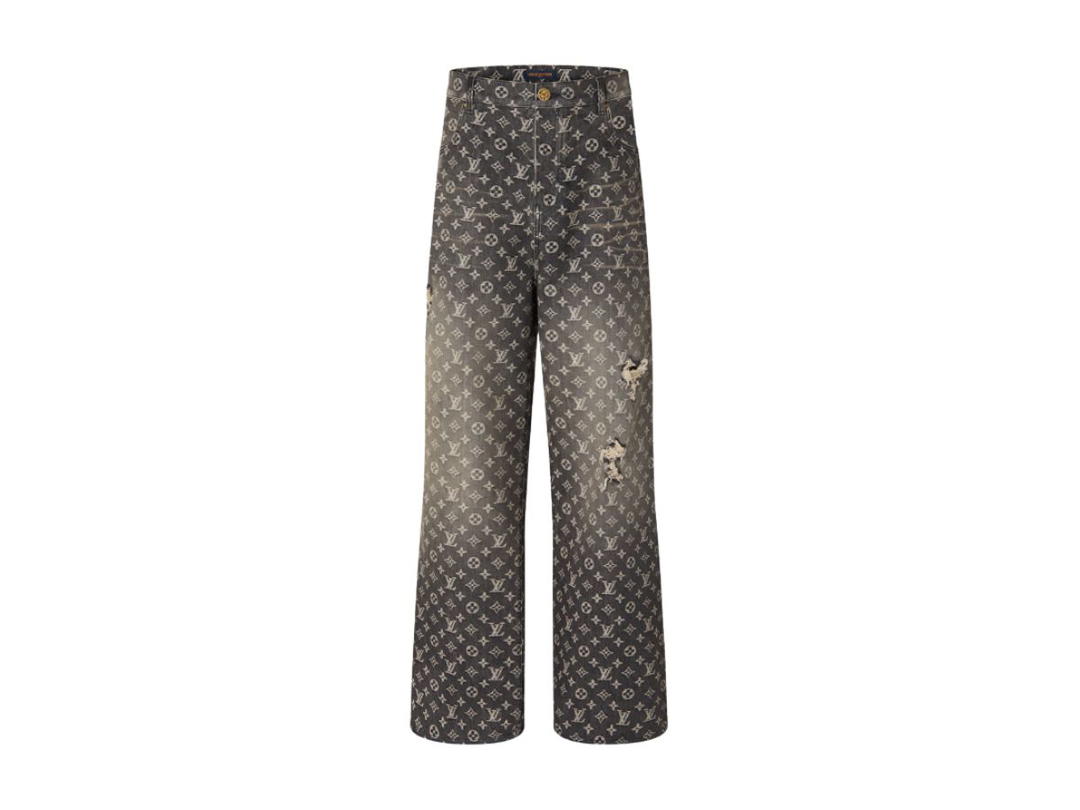 Louis Vuitton Louis Vuitton Baggy Denim Pants Black