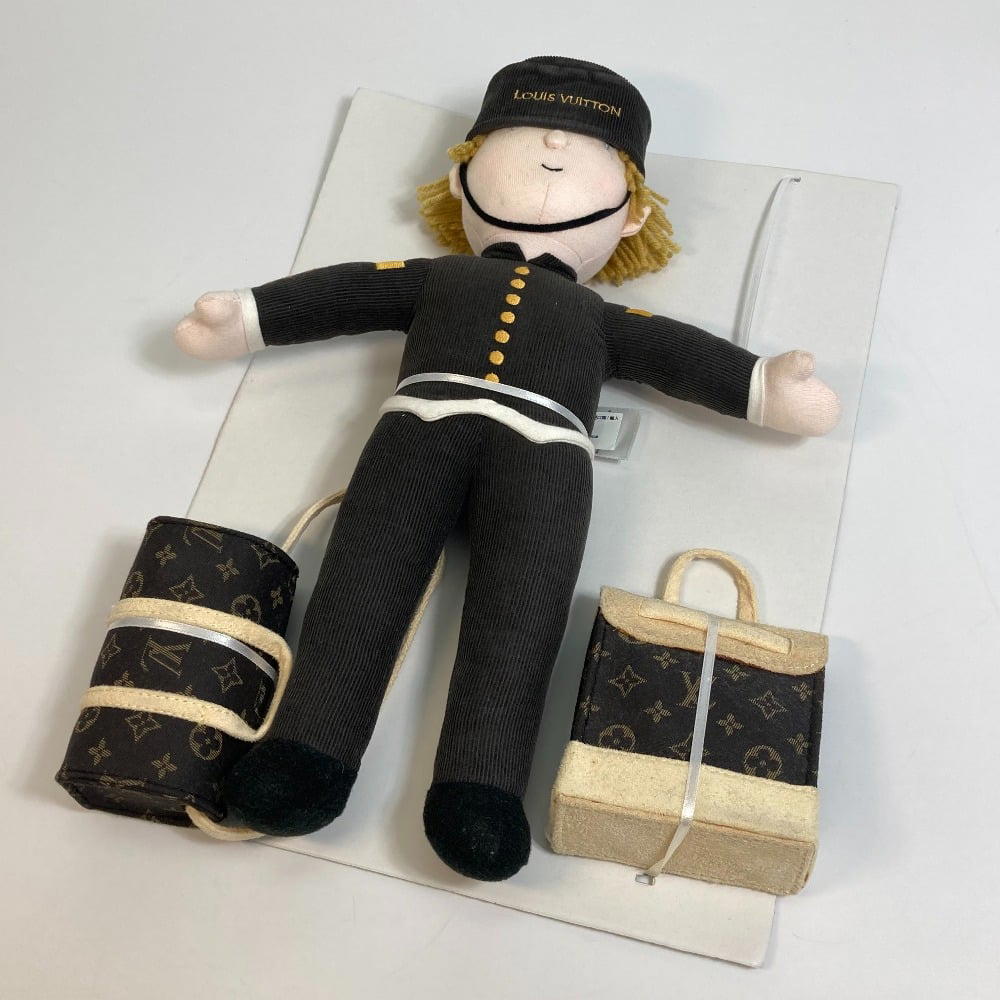Louis Vuitton LOUIS VUITTON Bellboy 2013 only doll Plush Doll cotton gray
