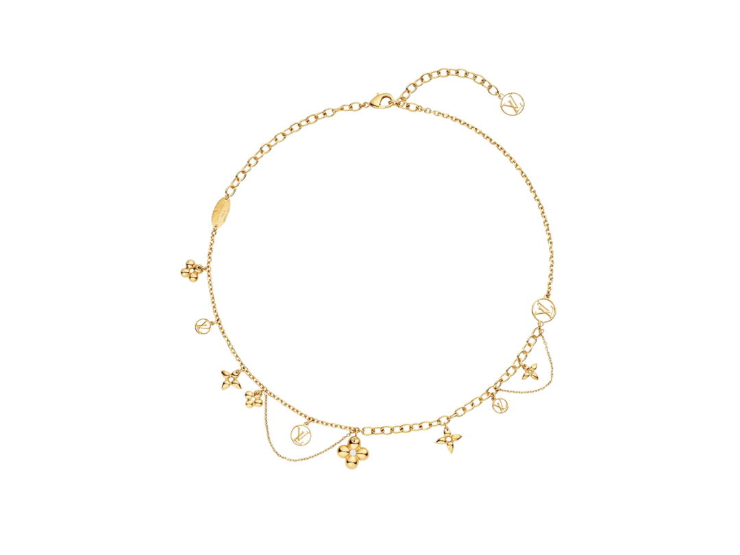 Louis Vuitton Louis Vuitton Blooming Supple Necklace In Brass Golden Finishing Metal With Monogram Flowers Charms