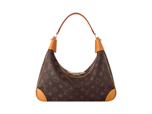 Louis Vuitton Louis Vuitton Boulogne Hobo In Monogram Calf leather With Aged natural cowhide-leather trim - view 2