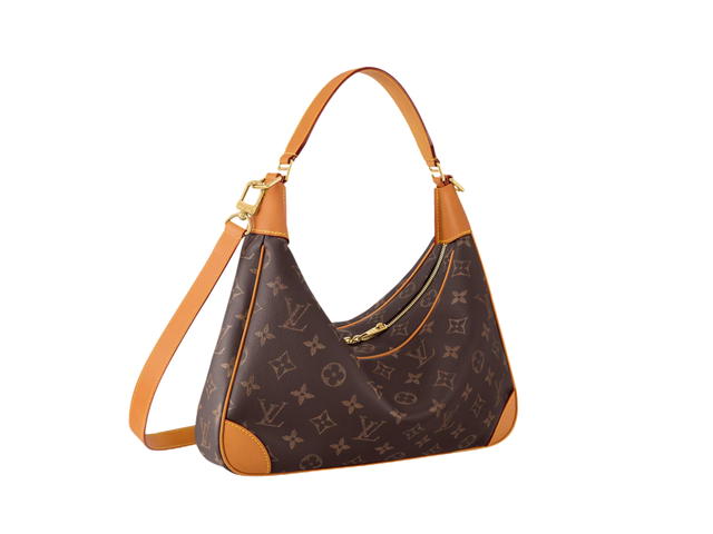 Louis Vuitton Louis Vuitton Boulogne Hobo In Monogram Calf leather With Aged natural cowhide-leather trim - view 3