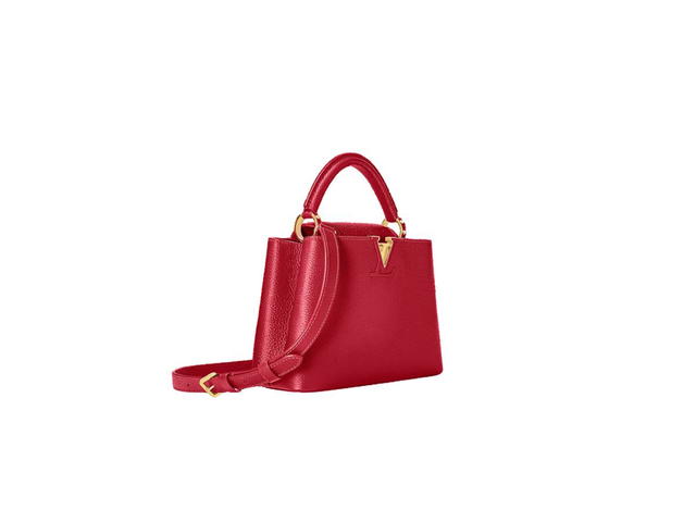 Louis Vuitton Louis Vuitton Capucines BB In Taurillon Leather With Gold-Color Hardware Scarlet - view 2