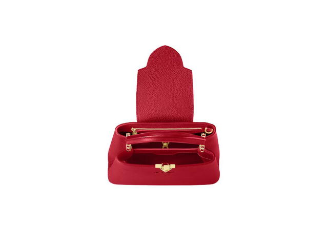 Louis Vuitton Louis Vuitton Capucines BB In Taurillon Leather With Gold-Color Hardware Scarlet - view 3