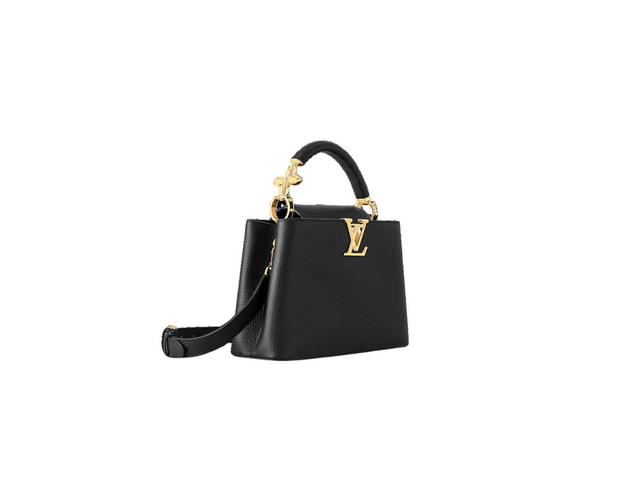 Louis Vuitton Louis Vuitton Capucines BB In Taurillon Leather With Gold-Color Monogram Flower Handle Black - view 2