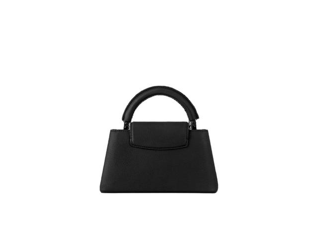 Louis Vuitton Louis Vuitton Capucines East-West Mini In Matte Taurillon With Matte-Finish Hardware All Black - view 4