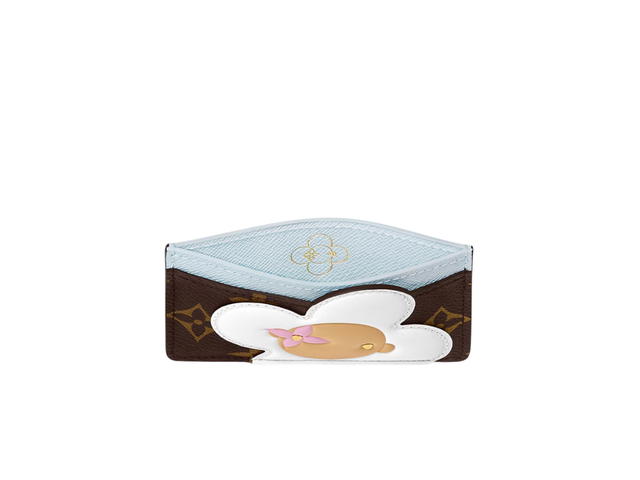 Louis Vuitton Louis Vuitton Card Holder In Monogram Azur Frost Coated Canvas - view 3