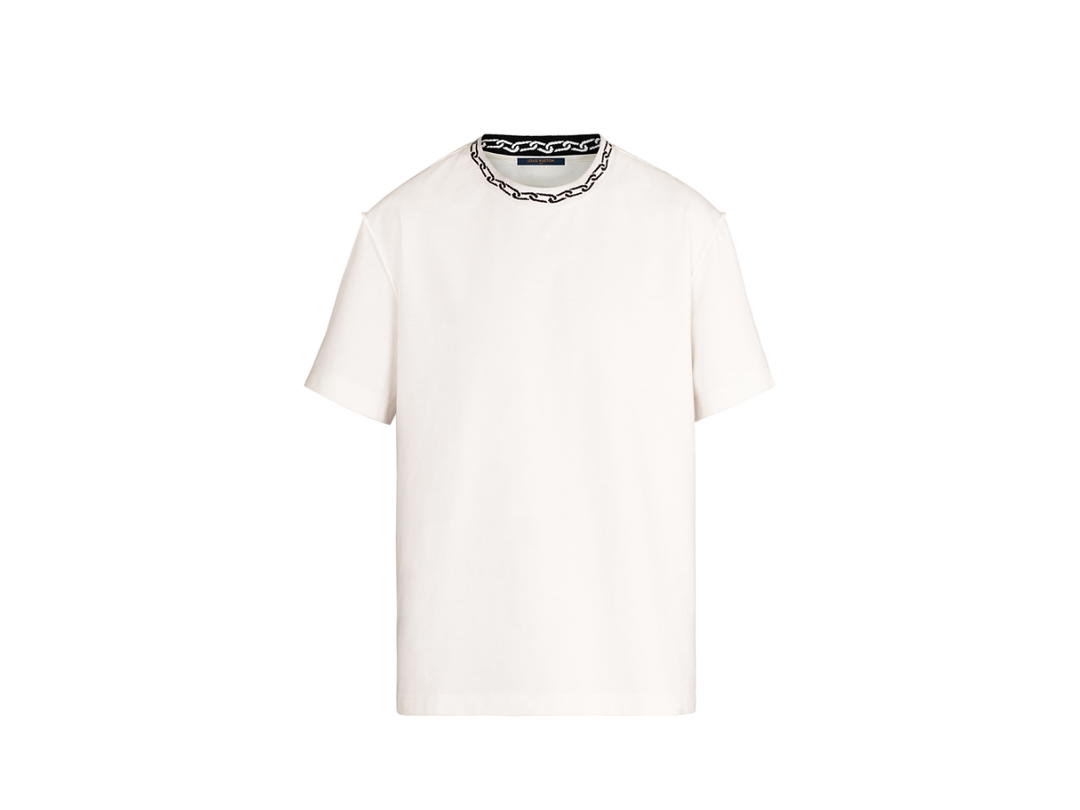 Louis Vuitton Louis Vuitton Chain Jacquard T-shirt White