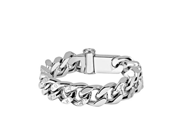 Louis Vuitton Louis Vuitton Chain Links Bracelet In Engraved Monogram With Hardware Silver-Tone - view 1