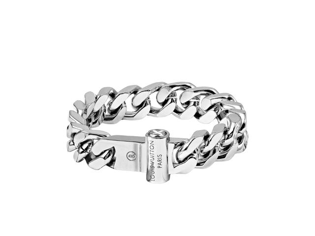 Louis Vuitton Louis Vuitton Chain Links Bracelet In Engraved Monogram With Hardware Silver-Tone - view 3