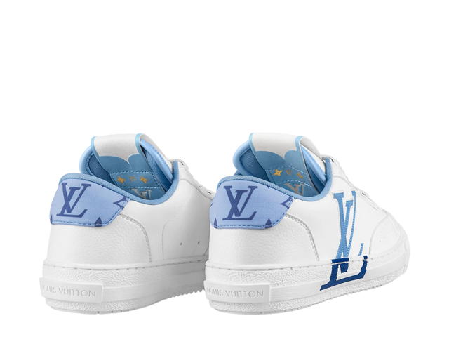 Louis Vuitton Louis Vuitton Charlie Sneaker In Monogram Textile Made With Recycled Polyester On The Back Bleu Clair - view 3