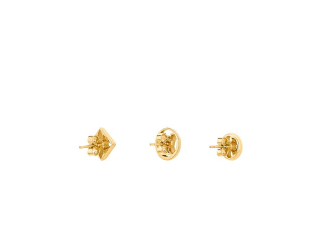 Louis Vuitton Louis Vuitton Crazy In Lock Earrings Set In Metal With Gold-Color Finish Hardware - view 2