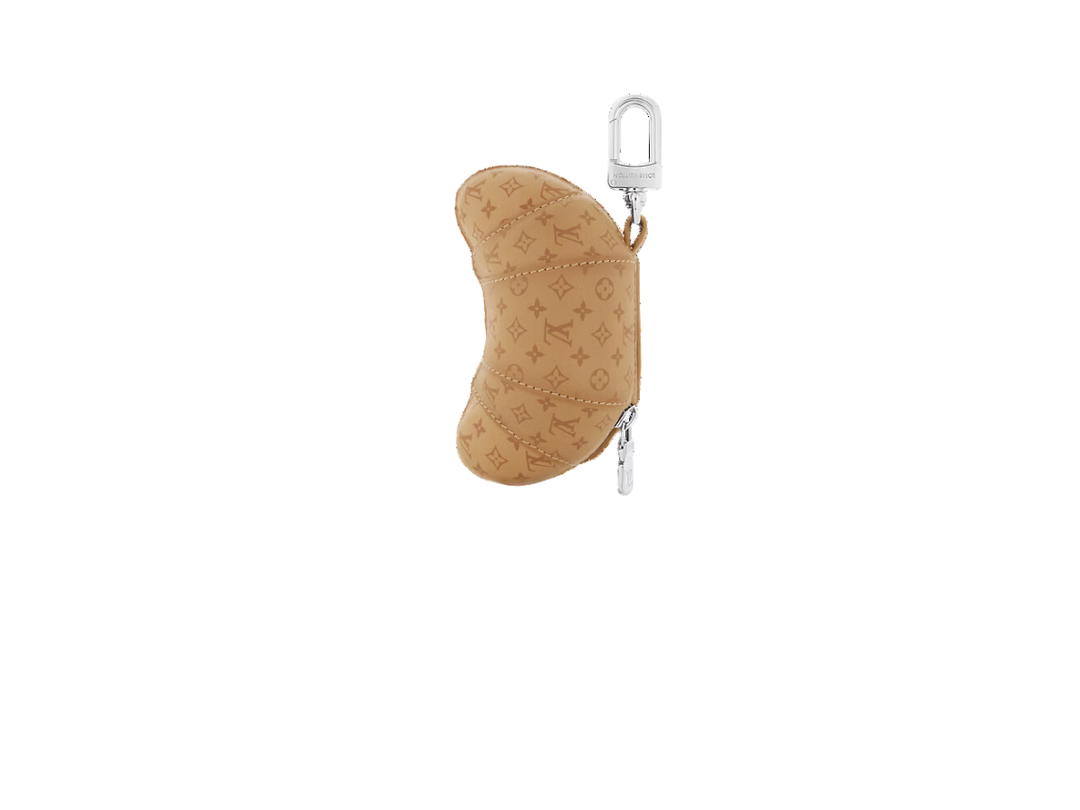 Louis Vuitton Louis Vuitton Croissant Bag Charm In Monogram Gradient Leather With Brown Hardware And Palladium Coating