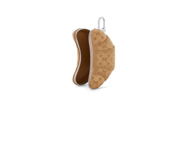 Louis Vuitton Louis Vuitton Croissant Bag Charm In Monogram Gradient Leather With Brown Hardware And Palladium Coating - view 2