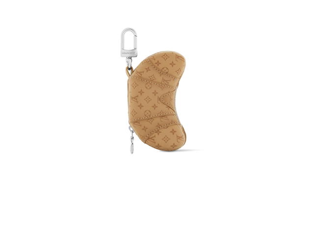 Louis Vuitton Louis Vuitton Croissant Bag Charm In Monogram Gradient Leather With Brown Hardware And Palladium Coating - view 3