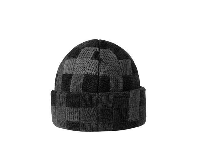 Louis Vuitton Louis Vuitton Crush Damoflage Beanie In Wool And Cotton With Marque L.Vuitton Déposée Signature Black Damoflage - view 3