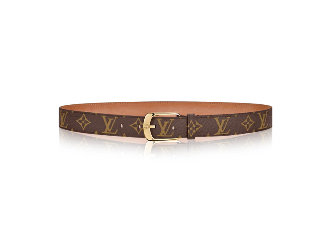 Louis Vuitton Louis Vuitton Ellipse 30MM In Monogram Canvas With Nubuck Lining And Gold-Finish Buckle Engraved Brown