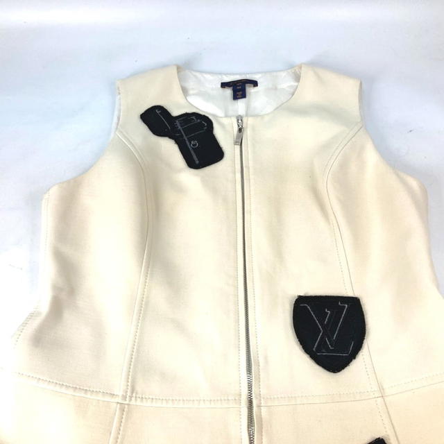 Louis Vuitton LOUIS VUITTON Emblem embroidery Sleeveless front zip apparel RW192 Dress - view 4