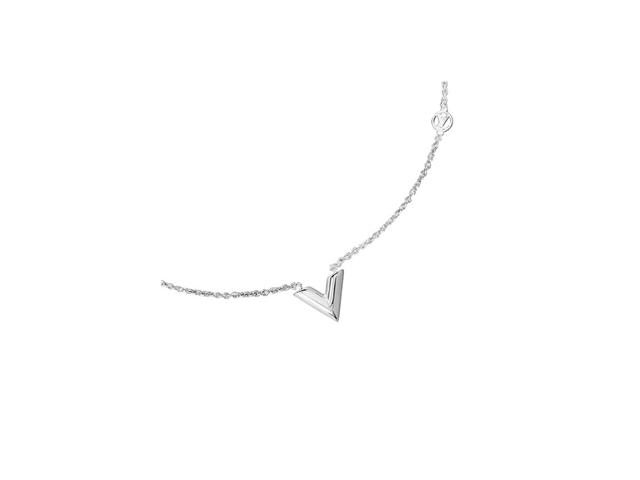 Louis Vuitton Louis Vuitton Essential V Supple Necklace In Silver-Color Finish Metal - view 2